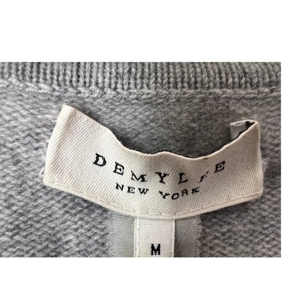 Demylee New York Women's Sweatshirt  Puff Sleeve Crow Sweater Size Medium - Picture 3 of 8